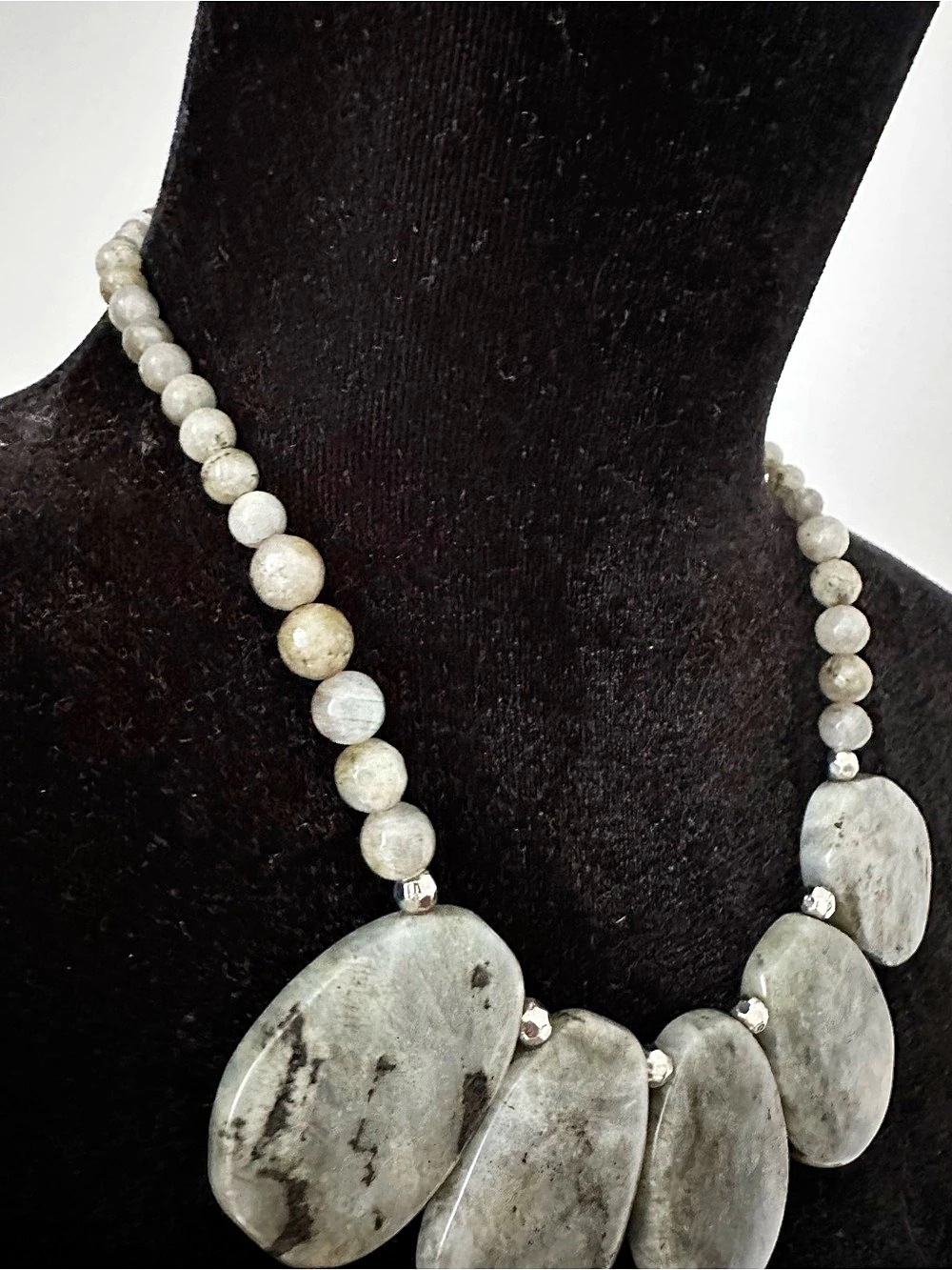 Labradorite Statement Necklace - Picture 2 of 14